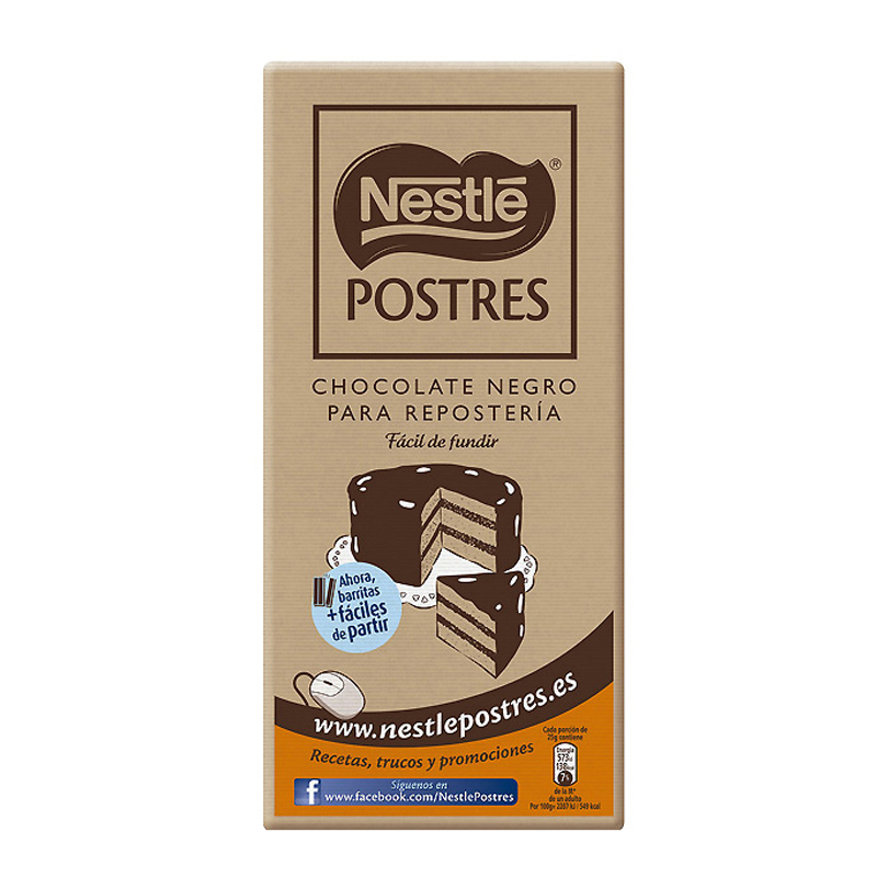CHOCOLATE NEGRO NESTLE POSTRES | Tuquetraes